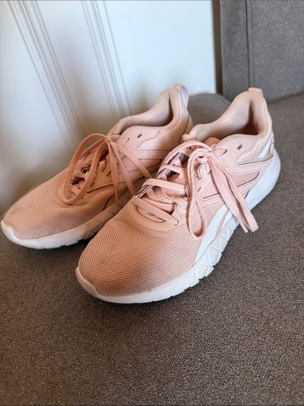 Reebok Pink and White Women's Running Sneakers